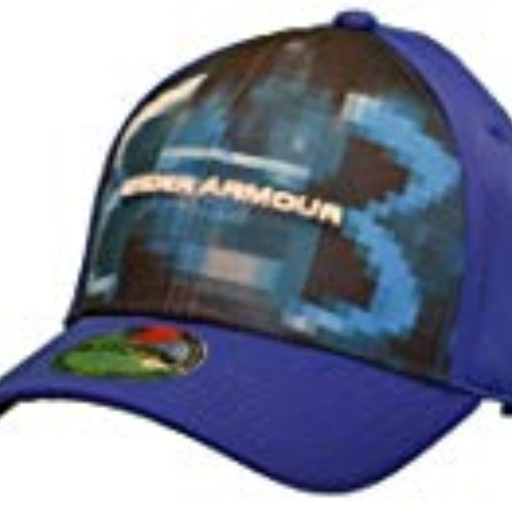 Men Big Digitized UA Logo Hat Cap Royal Blue-L/XL
